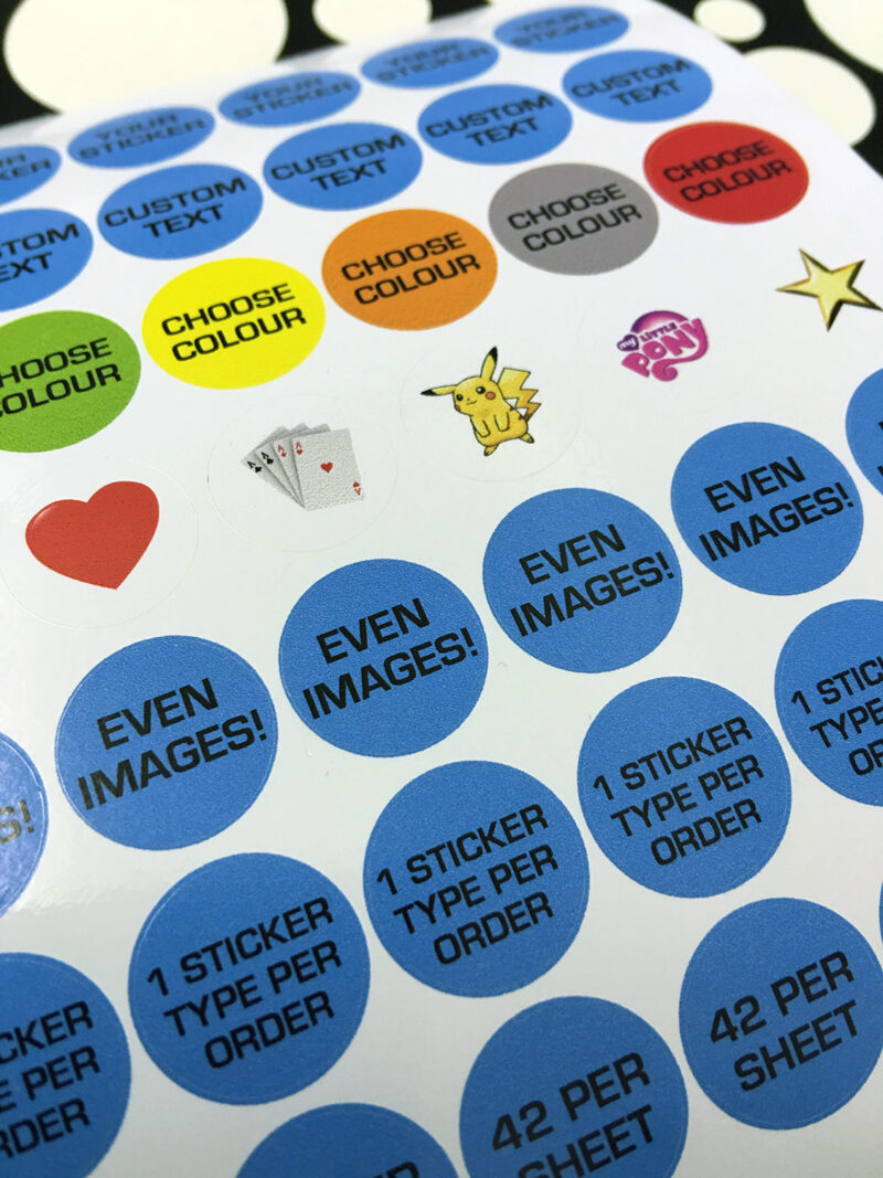 Personalised Stickers circular vinyl printed