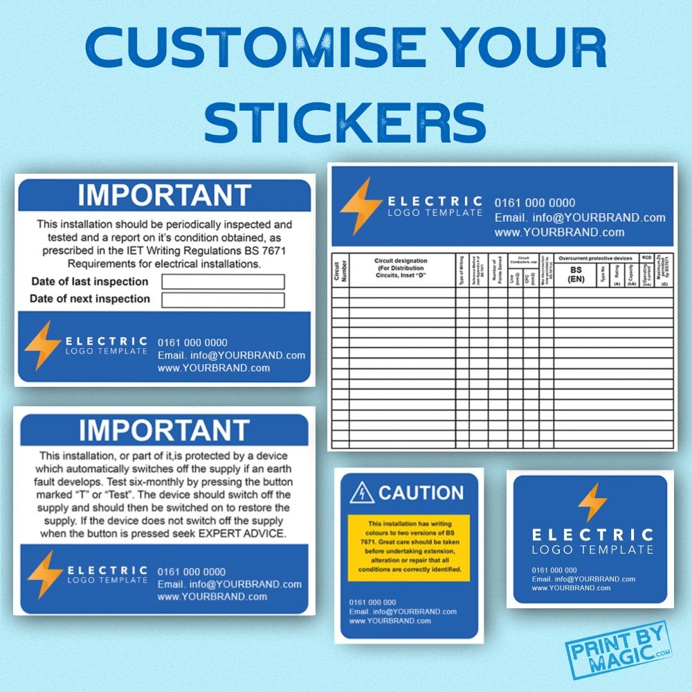 Electrical stickers personalised