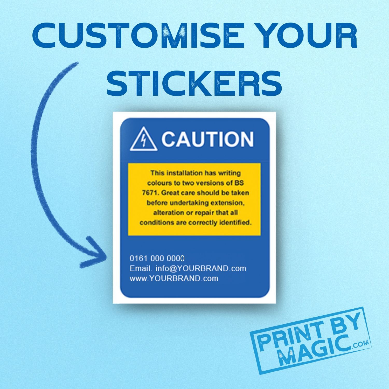 Personalised Electrical Sticker