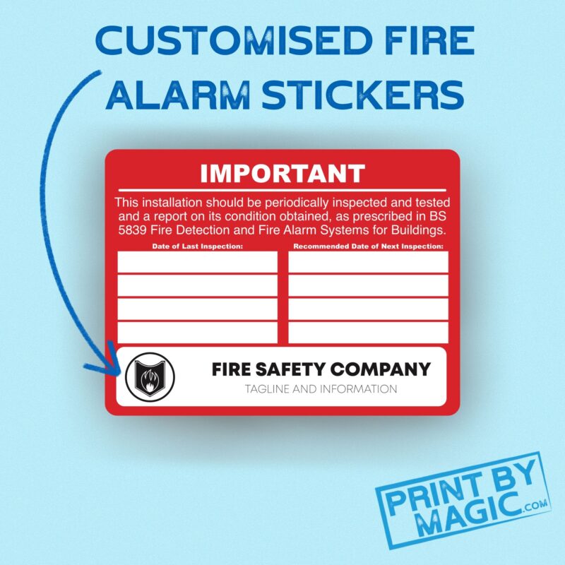 Personalised Fire Safety Sticker
