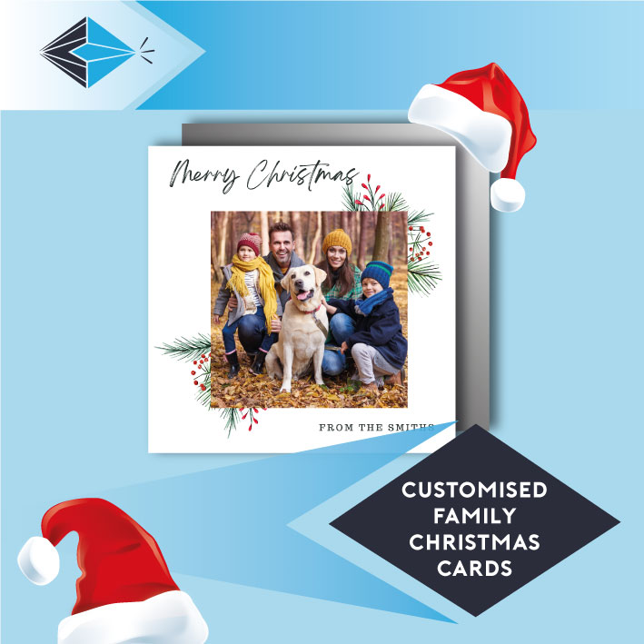 Personalised Family Christmas Card - Square