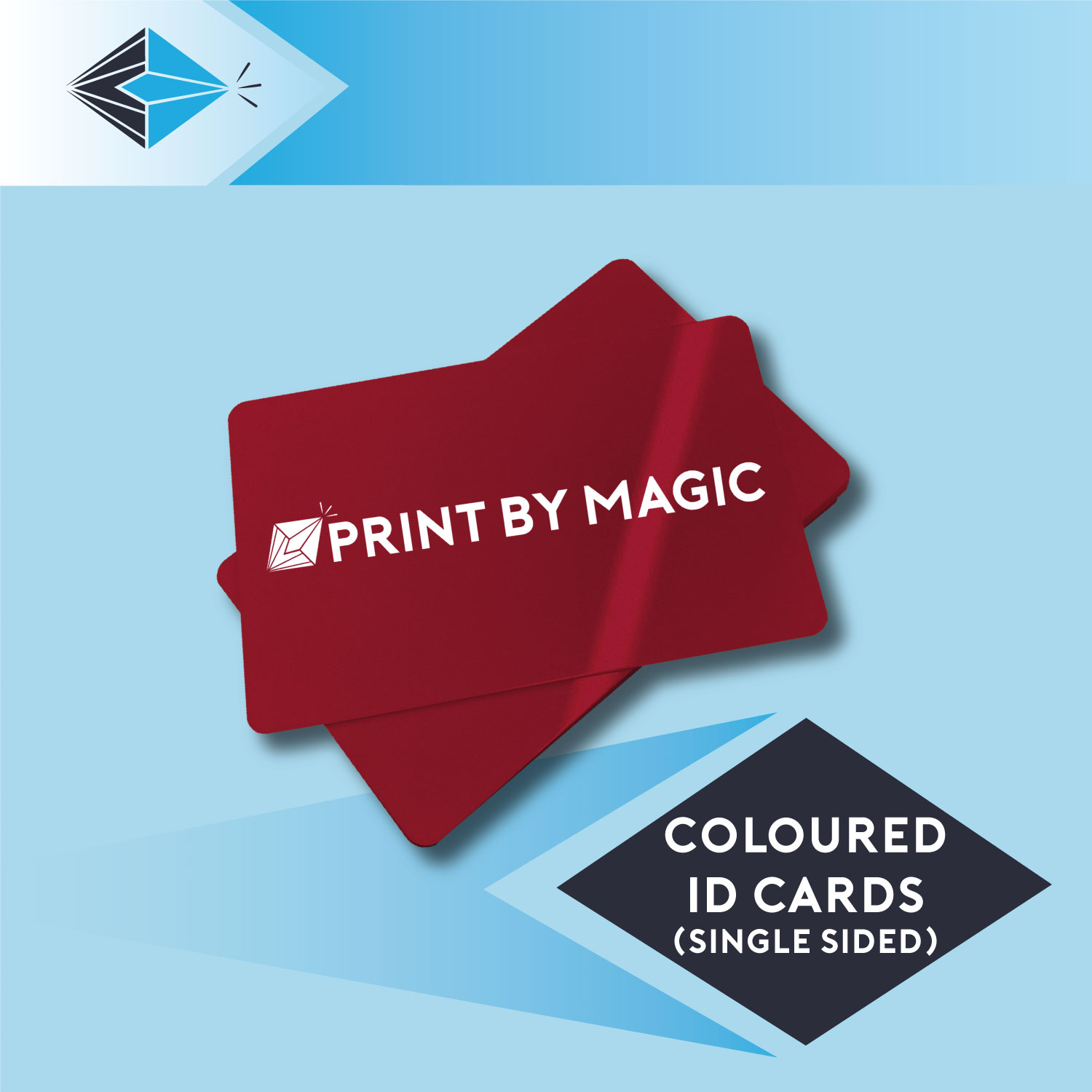 Coloured ID card printing identification cards on red plastic stockport manchester uk