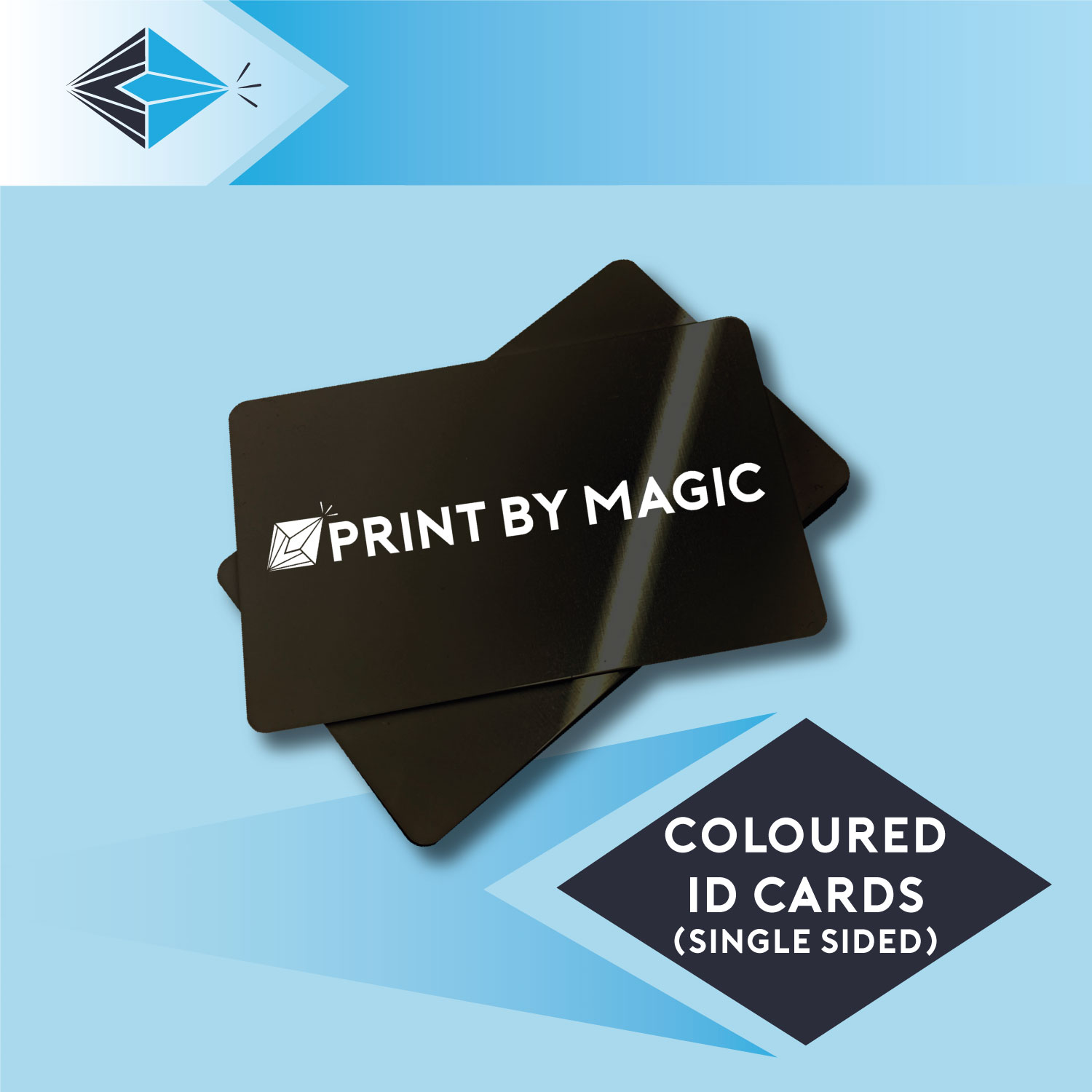 Coloured ID card printing identification cards on black plastic stockport manchester uk