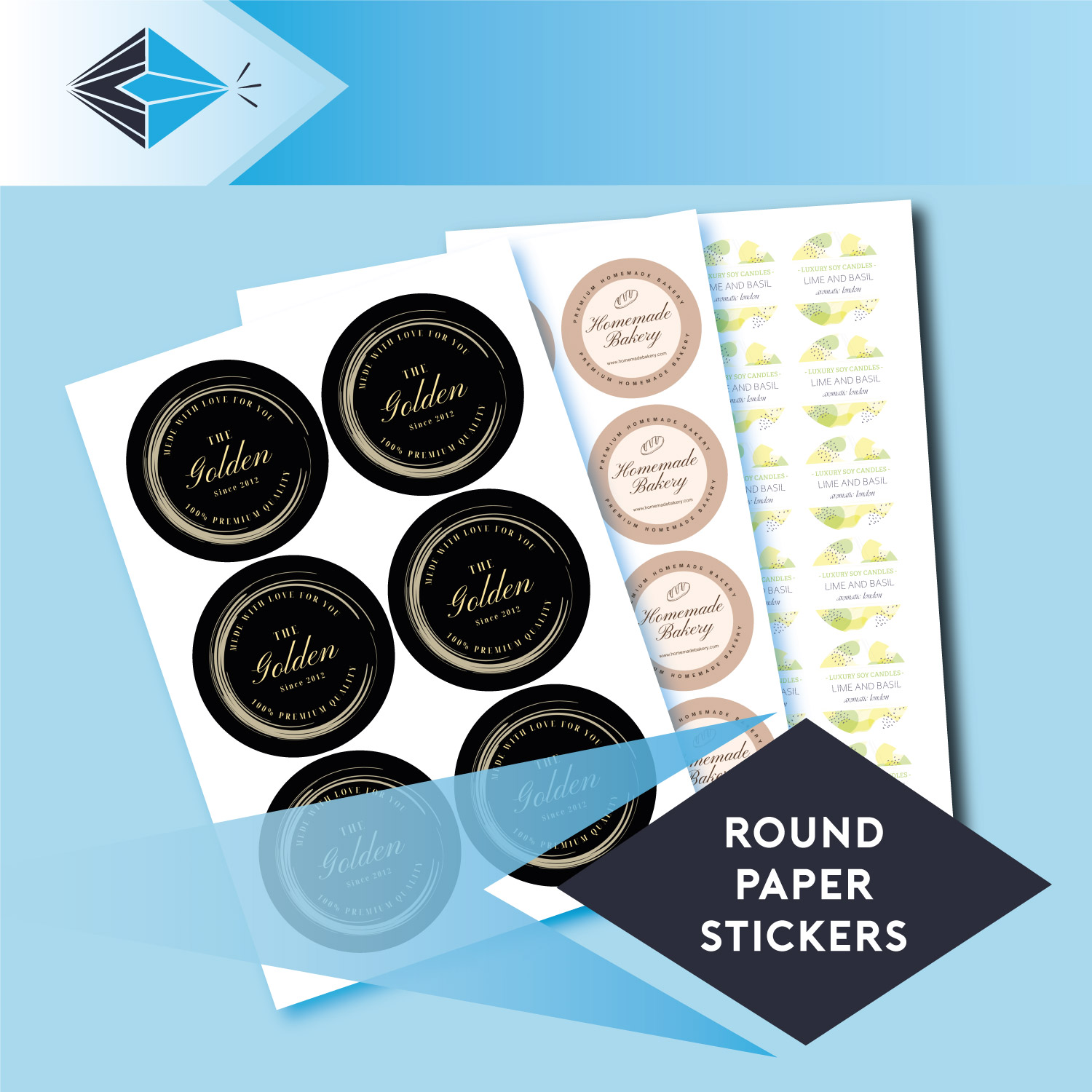 Round Paper Sticker Printing Services- Paper Stickers Cheap Stickers Stockport Manchester UK