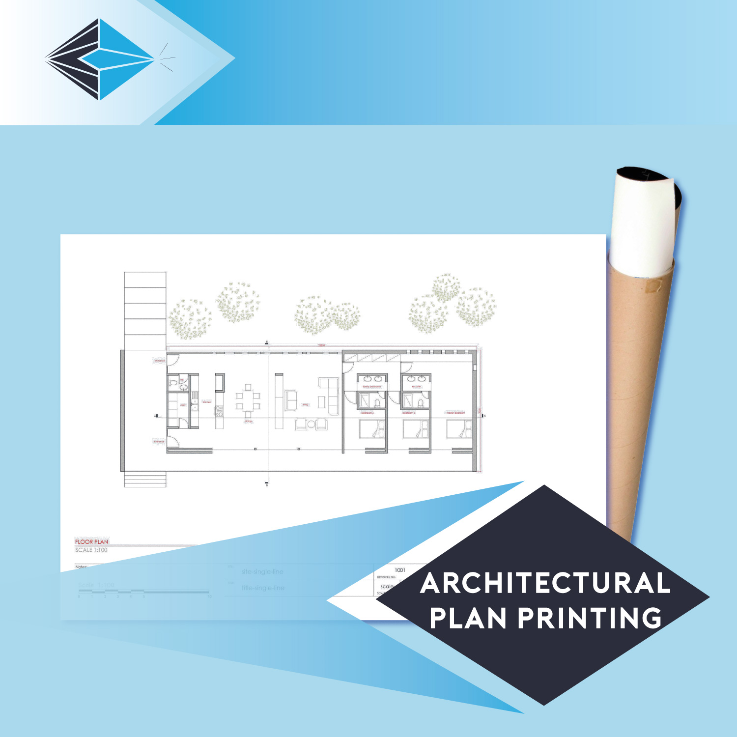 Architectural plan printing printing for architects and builders Stockport Manchester UK