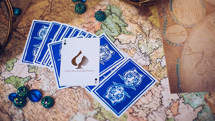 The Hidden King Blue Luxury Edition Playing Cards by BOMBMAGIC
