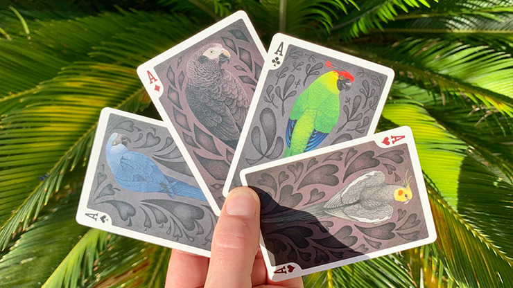 Gilded Bicycle Parrot Extinct Playing Cards