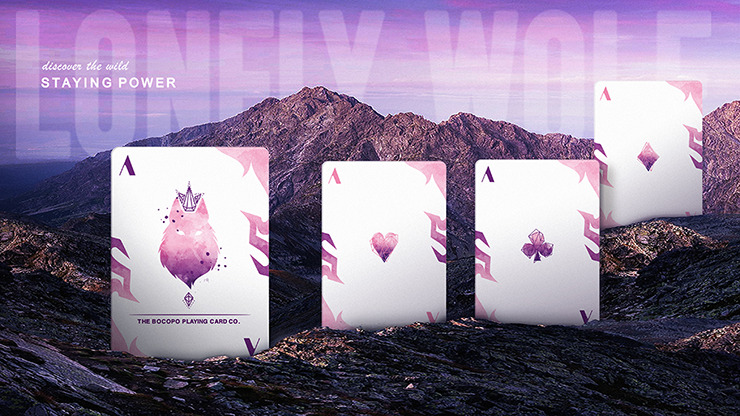 Lonely Wolf (Purple) Playing Cards by BOCOPO