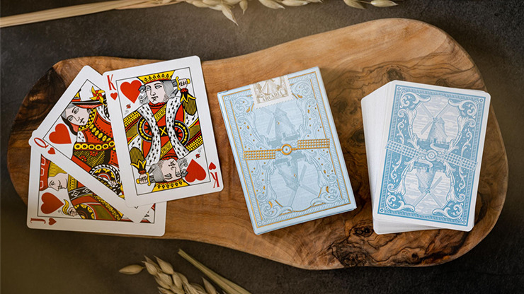 The Windmill Back (Azure Blue Edition) Playing Cards