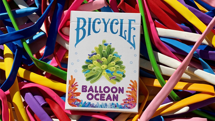 Gilded Bicycle Balloon (Ocean) Playing Cards