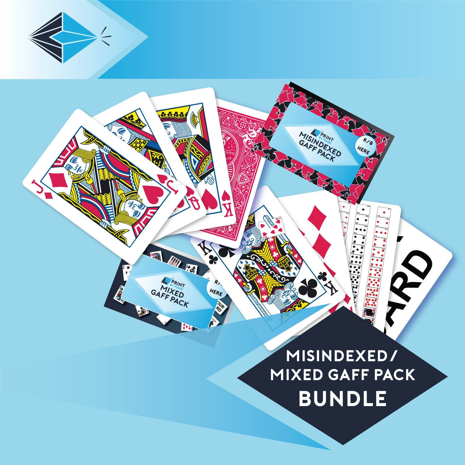 Product image displaying a gaff pack bundle, showcasing PrintbyMagics Mixed Gaff Pack, as well as the Misindexed Gaff Pack, all in one simple package.