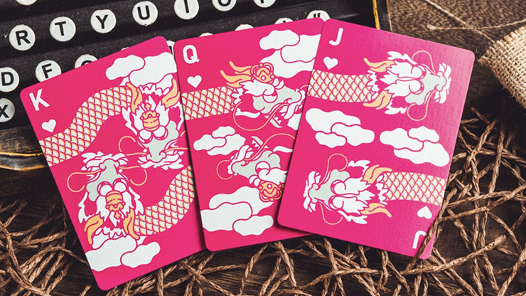 The Dragon (Pink Gilded) Playing Cards